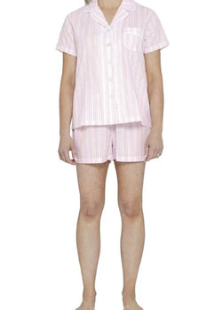 Valencia Stripe Cotton Shortie Pyjama Set