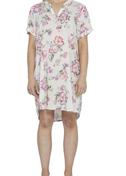 Barcelona Floral Viscose Nightshirt