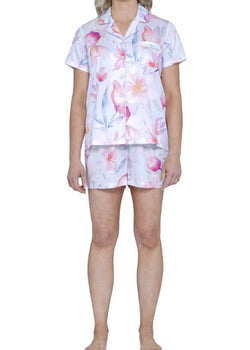 Provincial Bloom Silky Cotton Sateen Shortie Pyjama Set