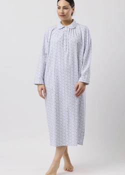 TULIP STRIPE COLLAR NIGHTIE