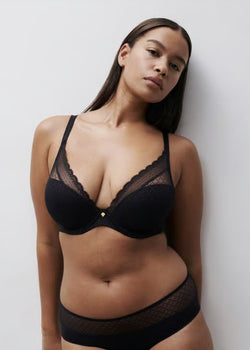 Norah Chic Plunge T-Shirt Bra - Black