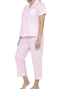 Valencia Stripe Cotton ⅞ Pyjama Set