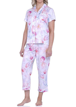 Provincial Bloom Silky Cotton Sateen ⅞ Pyjama Set
