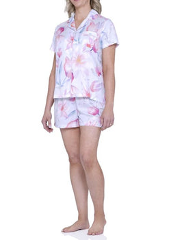 Provincial Bloom Silky Cotton Sateen Shortie Pyjama Set