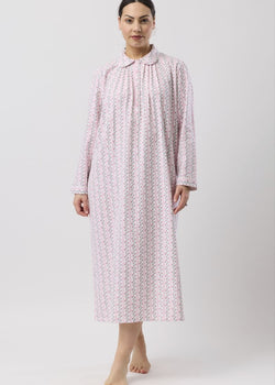 TULIP STRIPE COLLAR NIGHTIE