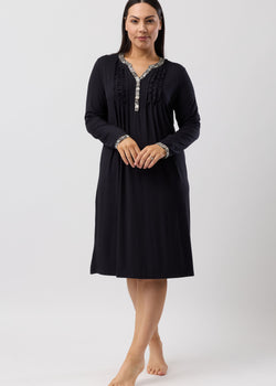 LEOPARD RUFFLE NIGHTIE