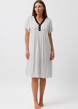 POLKADOT SMOCKING NIGHTIE