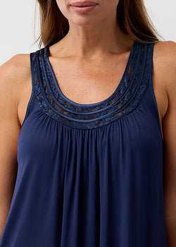 LACE CHEMISE NAVY