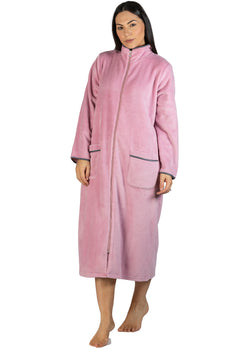 SATIN ZIP ROBE