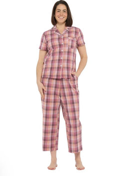 SUNSET GINGHAM COTTON PJ SET