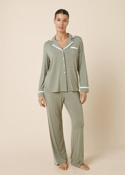 GRACE OLIVE BAMBOO PJ SET
