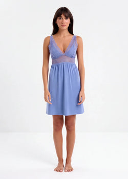 Butterfly Short Nightdress Colony Blue