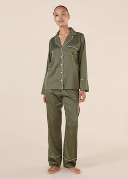 Luella Olive Silky Satin PJ Set