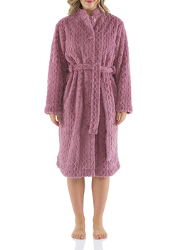 CABLE JACQUARD BUTTON UP GOWN