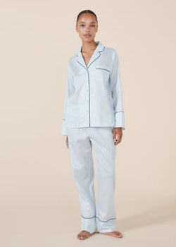 Sky Diamond Cotton PJ set Blue
