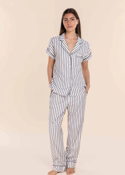Winona Olive Cotton Long Leg Pj Set