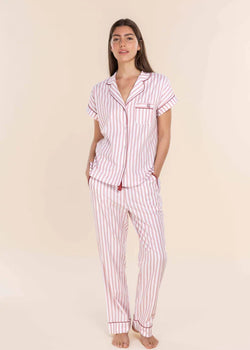Winona Pink Cotton Long Leg Pj Set
