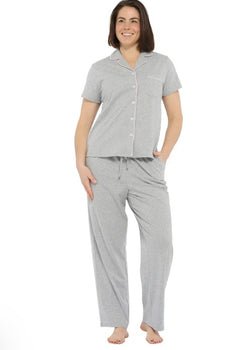 LUX COTTON PJ SET GREY