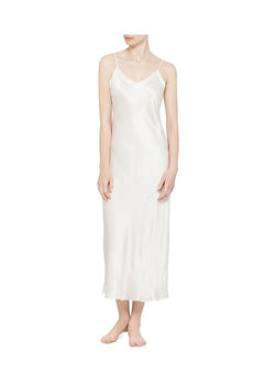 Long Silk V-Neck Nightie